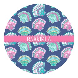 Preppy Sea Shells Round Decal - Small (Personalized)