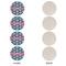 Preppy Sea Shells Round Linen Placemats - APPROVAL Set of 4 (single sided)