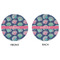 Preppy Sea Shells Round Linen Placemats - APPROVAL (double sided)