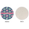 Preppy Sea Shells Round Linen Placemats - APPROVAL (single sided)