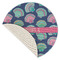 Preppy Sea Shells Round Linen Placemats - Front (folded corner single sided)