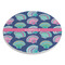 Preppy Sea Shells Round Stone Trivet - Angle View