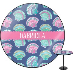 Preppy Sea Shells Round Table - 24" (Personalized)