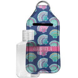 Preppy Sea Shells Hand Sanitizer & Keychain Holder - Large (Personalized)