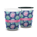 Preppy Sea Shells Ceramic Shot Glass - 1.5 oz (Personalized)