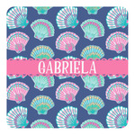 Preppy Sea Shells Square Decal - Small (Personalized)