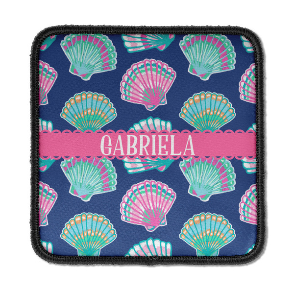 Custom Preppy Sea Shells Iron On Square Patch w/ Name or Text