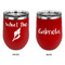 Preppy Sea Shells Stainless Wine Tumblers - Red - Double Sided - Approval