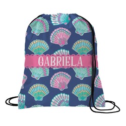 Preppy Sea Shells Drawstring Backpack - Medium (Personalized)