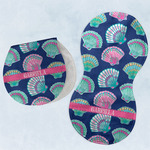 Preppy Sea Shells Burp Pads - Velour - Set of 2 w/ Name or Text