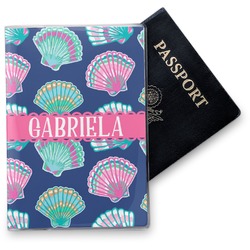 Preppy Sea Shells Vinyl Passport Holder (Personalized)