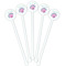 Preppy Sea Shells White Plastic 5.5" Stir Stick - Fan View