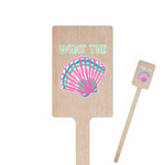 Preppy Sea Shells 6.25" Rectangle Wooden Stir Sticks - Single Sided (Personalized)