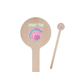 Preppy Sea Shells 7.5" Round Wooden Stir Sticks - Single Sided (Personalized)