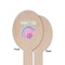 Preppy Sea Shells Wooden Food Pick - Oval - Single Sided - Front & Back