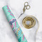 Preppy Sea Shells Wrapping Paper Roll - Matte - In Context