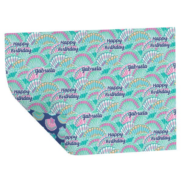 Custom Preppy Sea Shells Wrapping Paper Sheets - Double-Sided - 20" x 28" (Personalized)