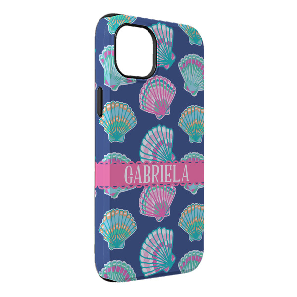 Custom Preppy Sea Shells iPhone Case - Rubber Lined - iPhone 14 Plus (Personalized)