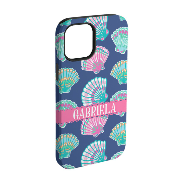 Custom Preppy Sea Shells iPhone Case - Rubber Lined - iPhone 15 Pro (Personalized)