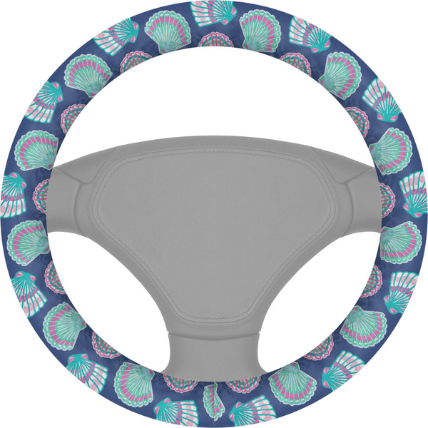 Custom Preppy Sea Shells Steering Wheel Cover