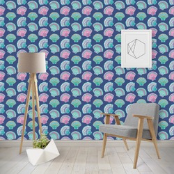 Preppy Sea Shells Wallpaper & Surface Covering (Water Activated - Removable)