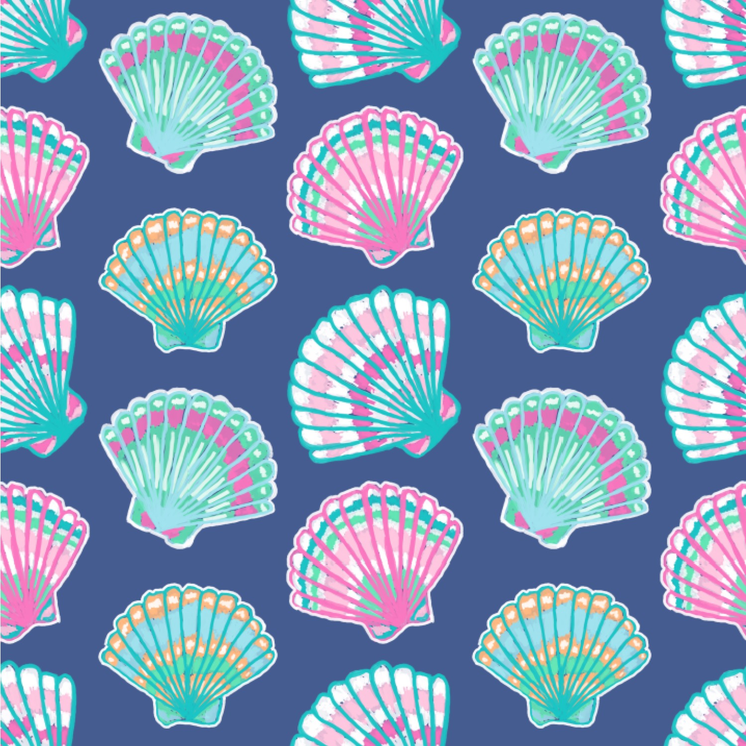 Watercolor sea shell seamless pattern. Hand drawn seashells texture vintage  ocean background. Watercolour marine illustration. Print for wallpaper, fa  Stock Photo - Alamy