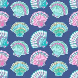 Preppy Sea Shells Wallpaper & Surface Covering (Water Activated 24"x 24" Sample)
