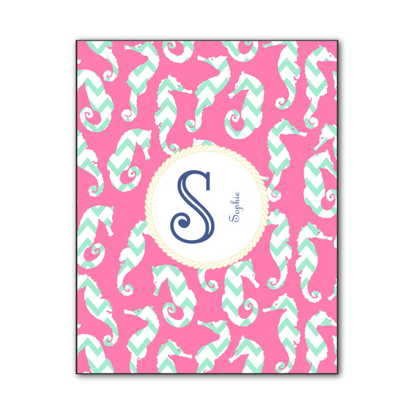 Custom Sea Horses Wood Print - 11x14 (Personalized)