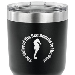 Sea Horses 30 oz Stainless Steel Tumbler - Black - Double Sided (Personalized)