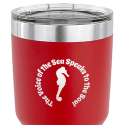 Sea Horses 30 oz Stainless Steel Tumbler - Red - Single Sided (Personalized)