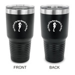 Sea Horses 30 oz Stainless Steel Tumbler - Black - Double Sided (Personalized)