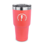 Sea Horses 30 oz Stainless Steel Tumbler - Coral - Single Sided (Personalized)