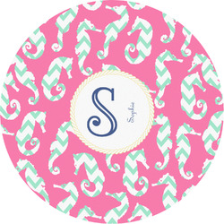 Sea Horses Multipurpose Round Labels - 4" (Personalized)