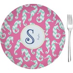 Sea Horses 8" Glass Appetizer / Dessert Plates - Single or Set (Personalized)