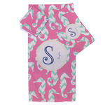 Sea Horses Bath Towel Set - 3 Pcs (Personalized)