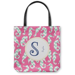 Sea Horses Canvas Tote Bag - Large - 18"x18" (Personalized)