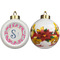 Sea Horses Ceramic Christmas Ornament - Poinsettias (APPROVAL)