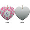 Sea Horses Ceramic Flat Ornament - Heart Front & Back (APPROVAL)