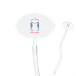 Sea Horses 7" Oval Plastic Stir Sticks - Clear (Personalized)