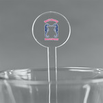 Sea Horses 7" Round Plastic Stir Sticks - Clear (Personalized)