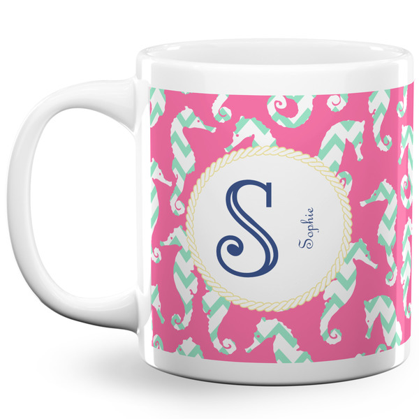 Custom Sea Horses 20 Oz Coffee Mug - White (Personalized)