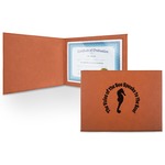 Sea Horses Leatherette Certificate Holder - Front (Personalized)