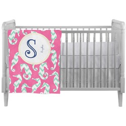 Sea Horses Crib Comforter / Quilt (Personalized)