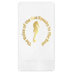 Sea Horses Guest Napkins - Foil Stamped (Personalized)