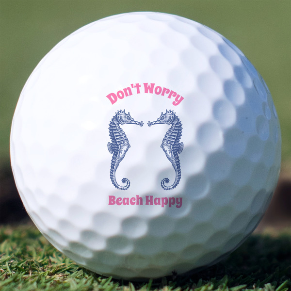 Custom Sea Horses Golf Balls - Titleist Pro V1 - Set of 3 (Personalized)