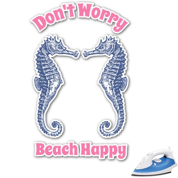 Custom Sea Horses Graphic Iron On Transfer - Up to 15"x15" (Personalized)