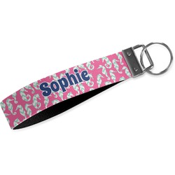 Sea Horses Webbing Keychain Fob - Large (Personalized)