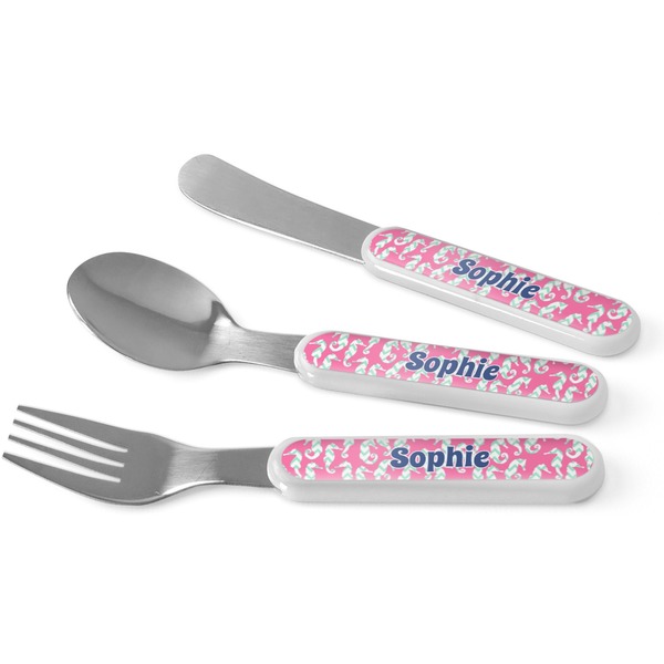 Custom Sea Horses Kid's Flatware (Personalized)