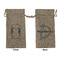 Sea Horses Large Burlap Gift Bags - Front & Back