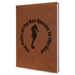 Sea Horses Leather Sketchbook - Large - Single Sided (Personalized)